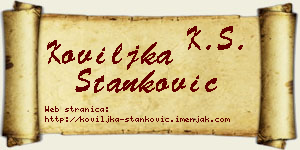 Koviljka Stanković vizit kartica